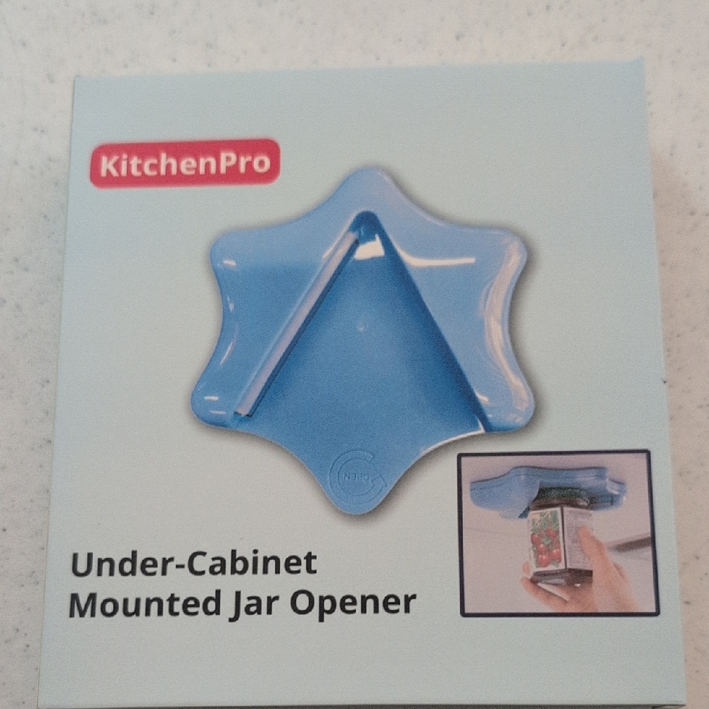 Blue Under-Cabinet Jar Opener